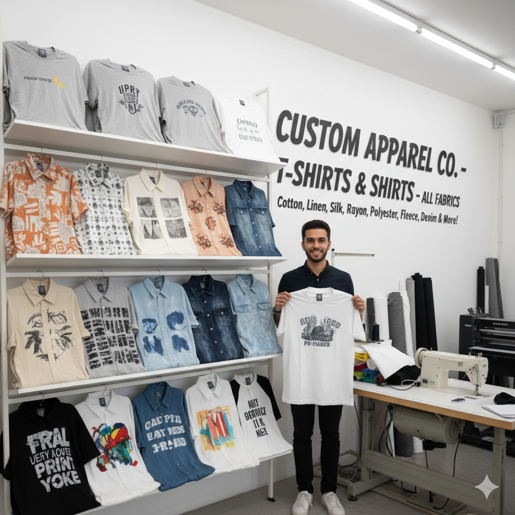 Customized T Shirts & Shirts - All Types of Fabrics