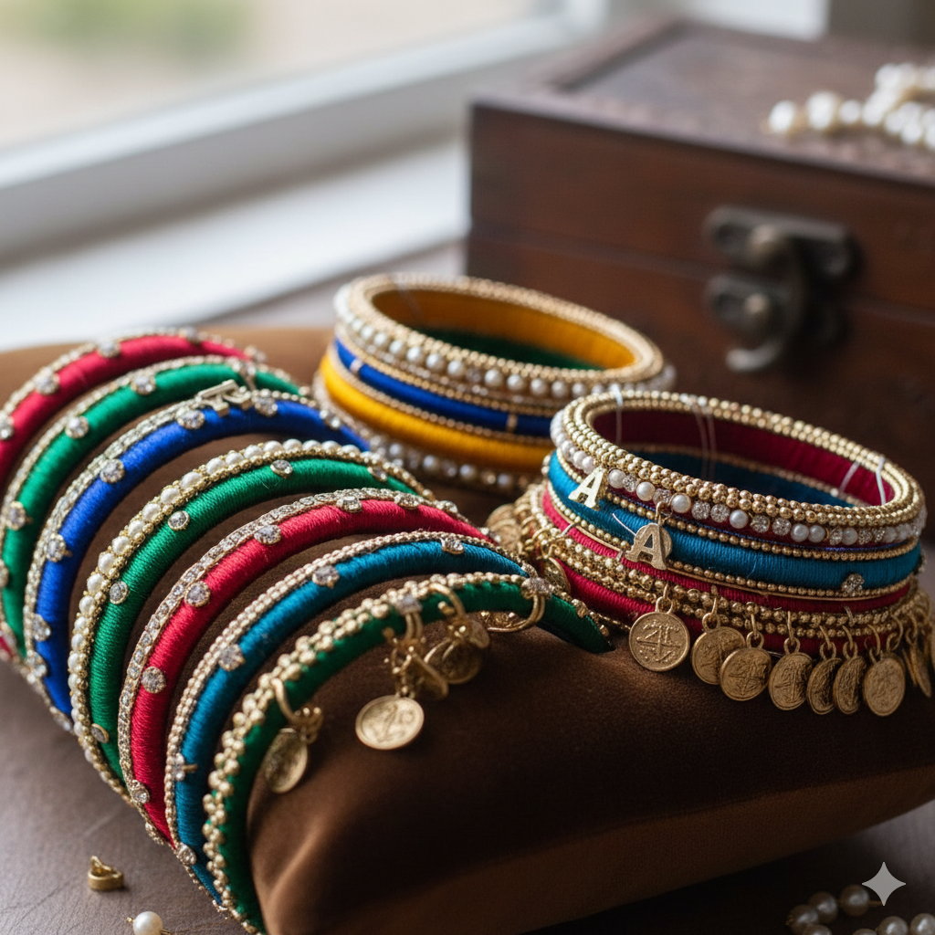 Customized Silk Thread Bangles