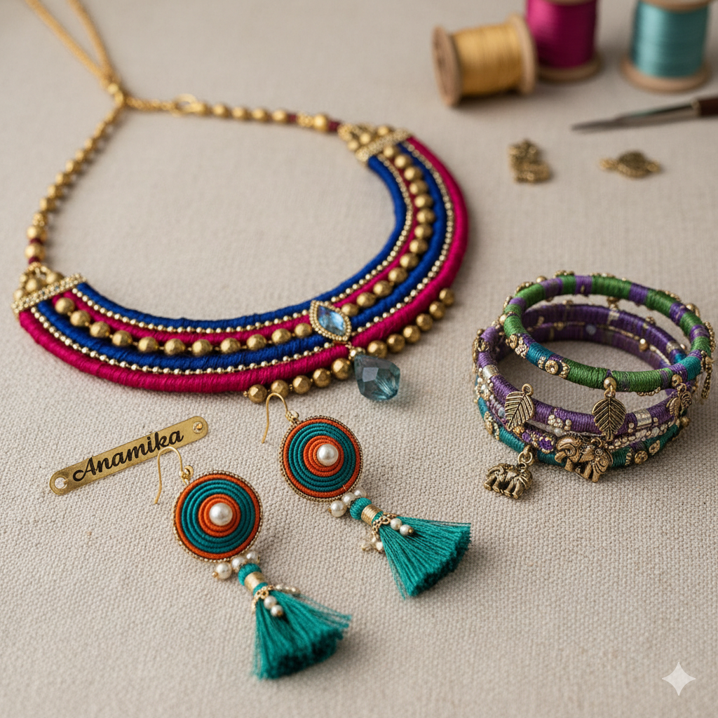 Customized Silk Thread Jewellary