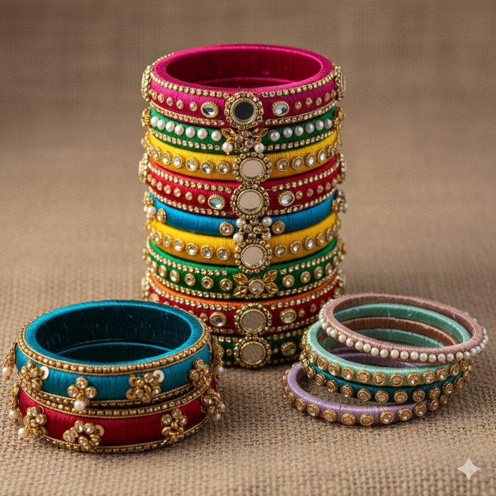 Customize Silk Thread Bangles